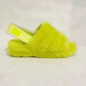 UGG W Fluff Yeah Slide - Neon Green - Size 7 NWT